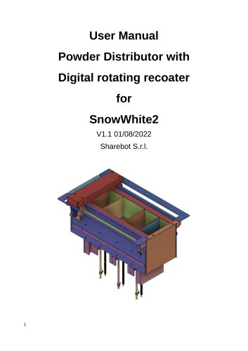 User Manual Roller Powder Distributor
