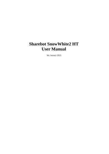User Manual Snowwhite2HT