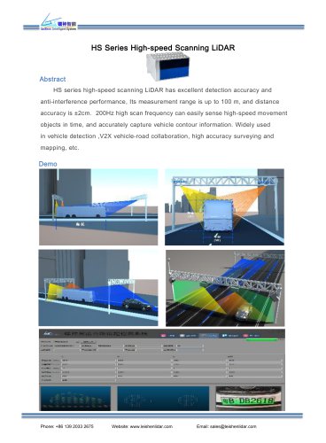 HS Series High-speed Scanning LiDAR