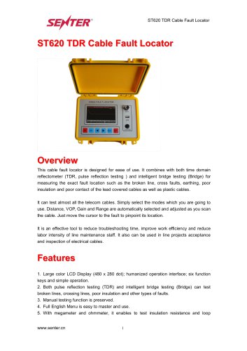 ST620 TDR Cable Fault Locator