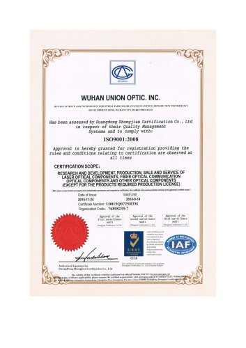 ISO 9001 Certificate