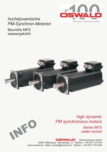 HIGHLY DYNAMIC SYNCHRONOUS MFSMOTORS