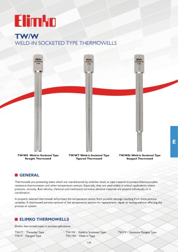 Weld in Socketed Type Thermowells