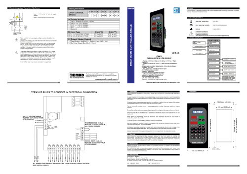 EMKO OVEN CONTROLLER-SINGLE