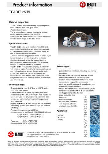 TEADIT 25 BI - multidirectionally expanded gasket-tape