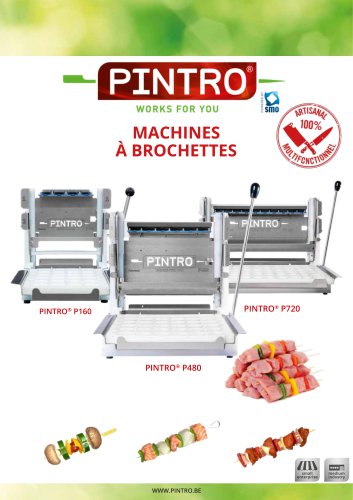 MACHINES À BROCHETTES P160 - P480 - P720