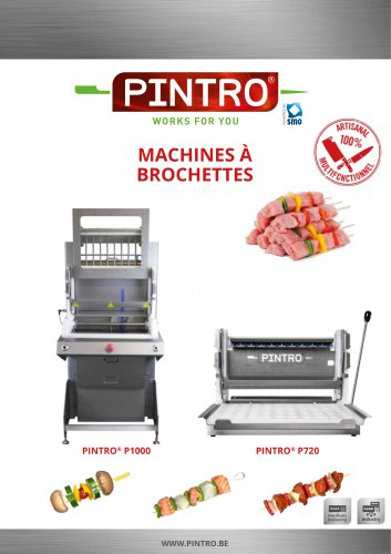 MACHINES À BROCHETTES P720 - P1000