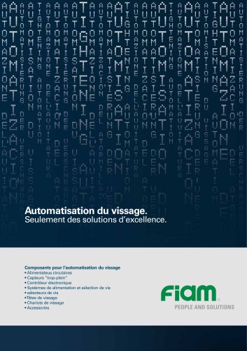 Composants pour l’automatisation du vissage