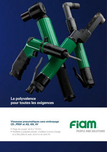 Visseuses pneumatiques sans embrayage CD...PRSF et AS, AN, AY