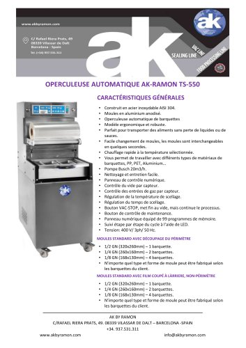 OPERCULEUSE AUTOMATIQUE AK-RAMON TS-550