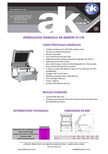 OPERCULEUSE MANUELLE AK-RAMON TS-170