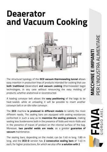 Deaerator and Vacuum Cooking