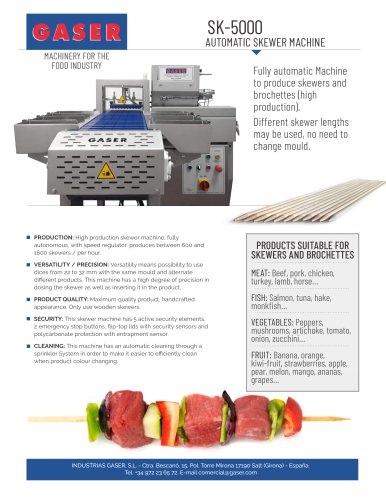 SK-5000 AUTOMATIC SKEWER MACHINE