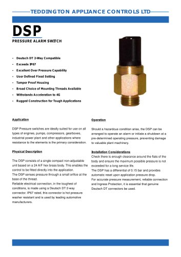 DSP General Purpose Pressure Switch