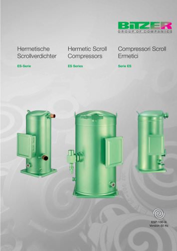 Hermetic Scroll Compressors - ES Series  ESP-100-4-i