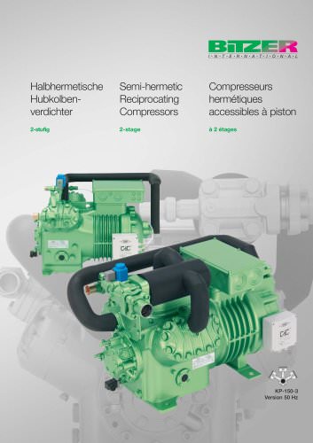 Semi-hermetic Recip. Compressors (2-stage) KP-150-3