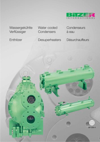 Water cooled Condensers, Desuperheaters  DP-200-4