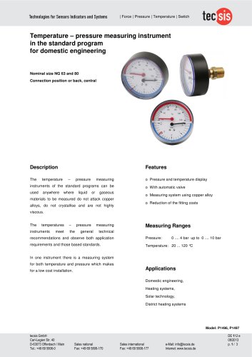 pressure measuring instrument