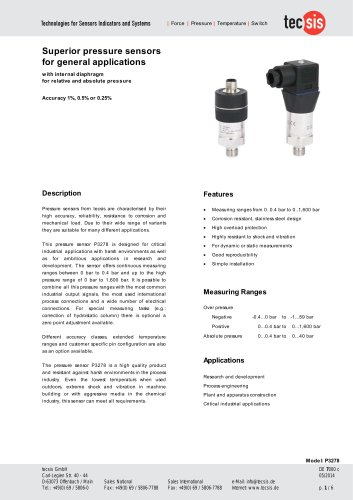 Superior pressure sensors