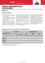 Filtres déshydrateurs anti-acides - 2