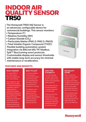 INDOOR AIR QUALITY SENSOR TR50