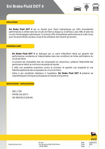 Eni Brake Fluid DOT 4