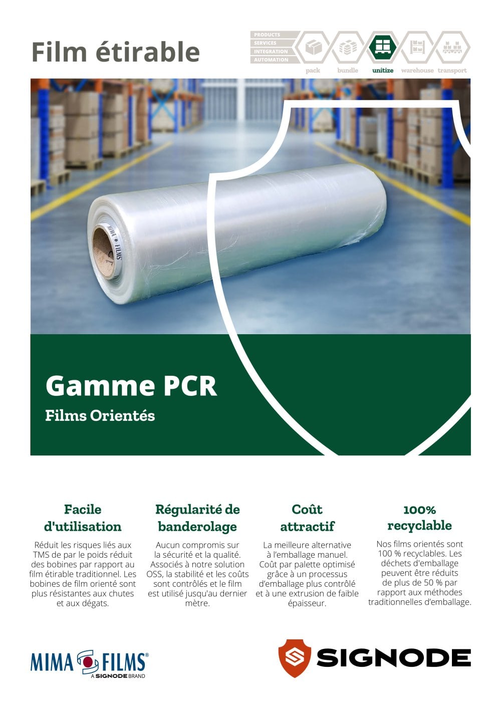 Film orient&eacute; etirable PCR  - STRAPEX