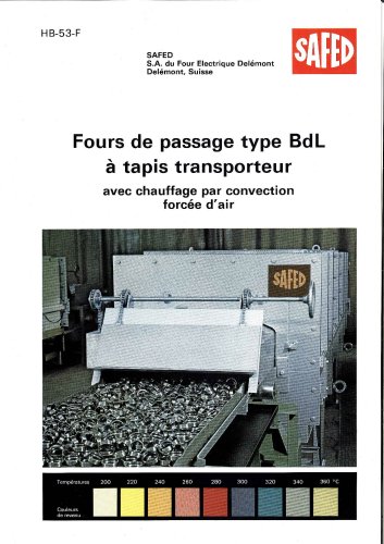 Fours de passage type BdL à tapis transporteur