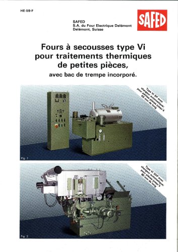 Fours à secousses type Vi pour traitements thermiques de petites pièces,