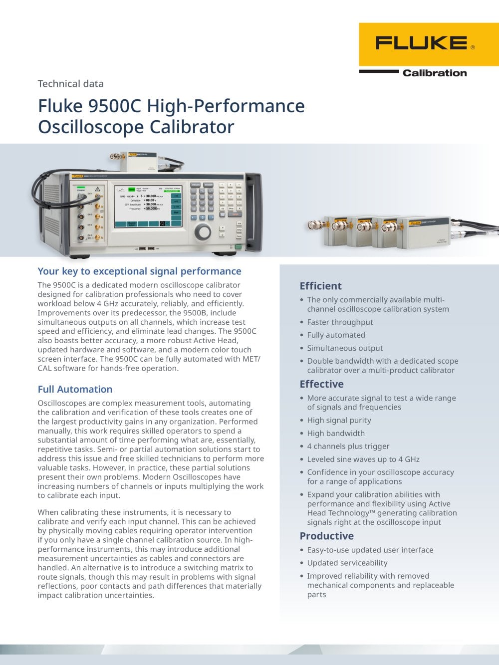 5560A High-Performance Multi-Product Calibrator 5550A Performance Multi-Product Calibrator 5540A Multi-Product Calibrator - Fluke Calibration