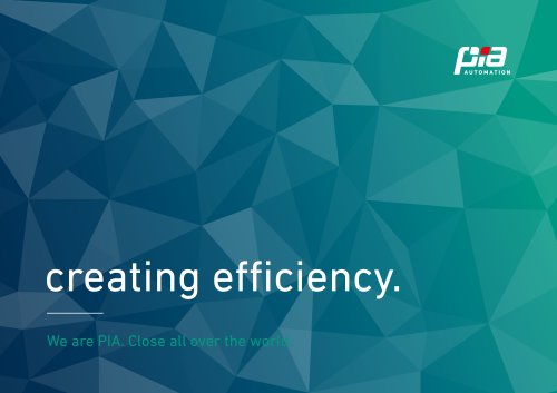creating efficiency.