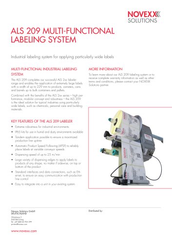 ALS 209 Labeling System