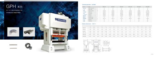 H-frame high speed press for lamination GPH series