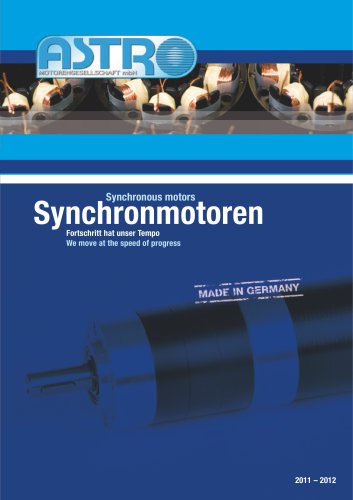 ASTRO synchronous motor cataloge