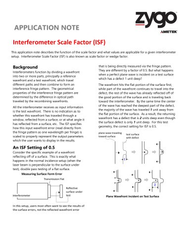 Interferometer Scale Facton