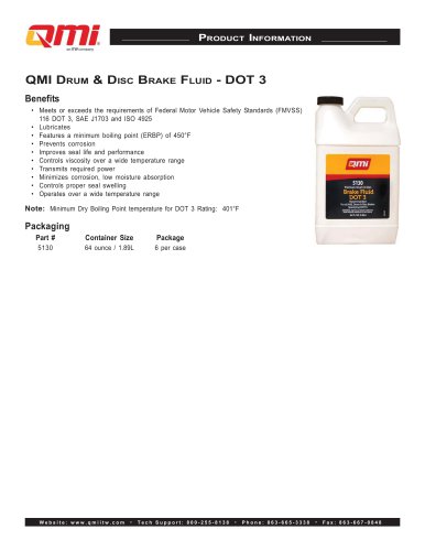 QMI DRUM & DISC BRAKE FLUID - DOT 3