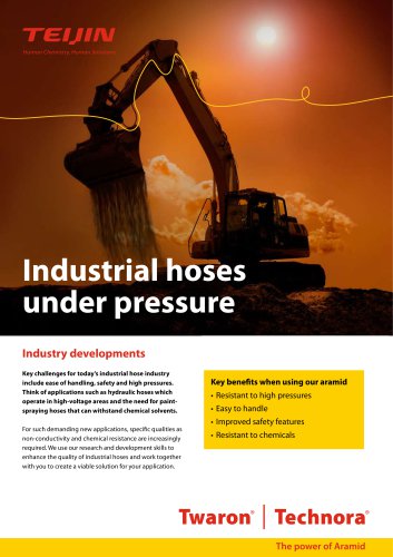 Industrial hoses under pressure