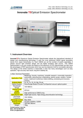 Innovate T5 Optical Emission Spectrometer