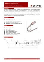 ZHYQ PT124G-121 standard flexible melt pressure transducer for plastic extruder