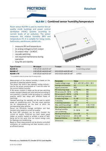 NLII-RH / Combined sensor humidity/temperature