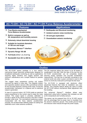 AC-7x-DH Accelerometer