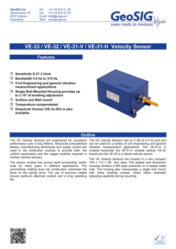 VE-3x Velocity Sensor