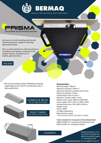 Mini bevelling machine PRISMA