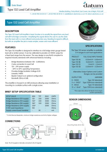 Type 132 Load Cell Amplifier