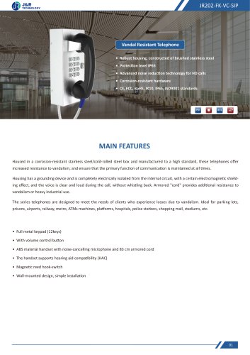 JR202-FK-VC SIP Specification