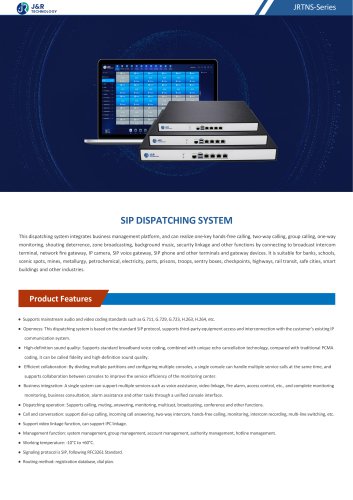 JRTNS series Specification