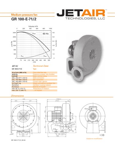 JET-Radial™ Blower GR-100