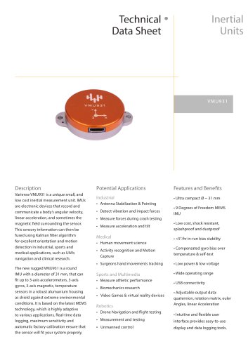 VMU931 DATASHEET