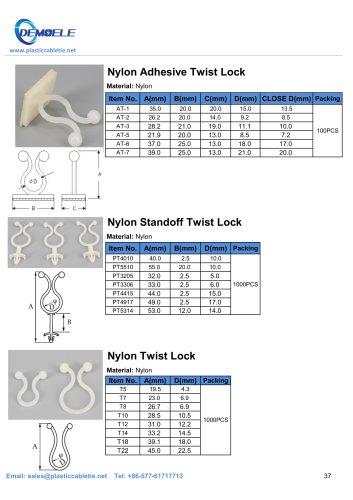 DEMOELE- Nylon Adhesive Twist Lock