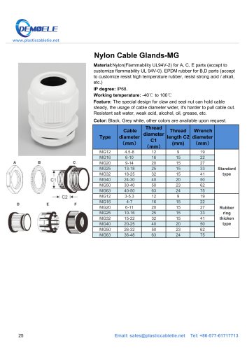 DEMOELE- Nylon Cable Glands-MG